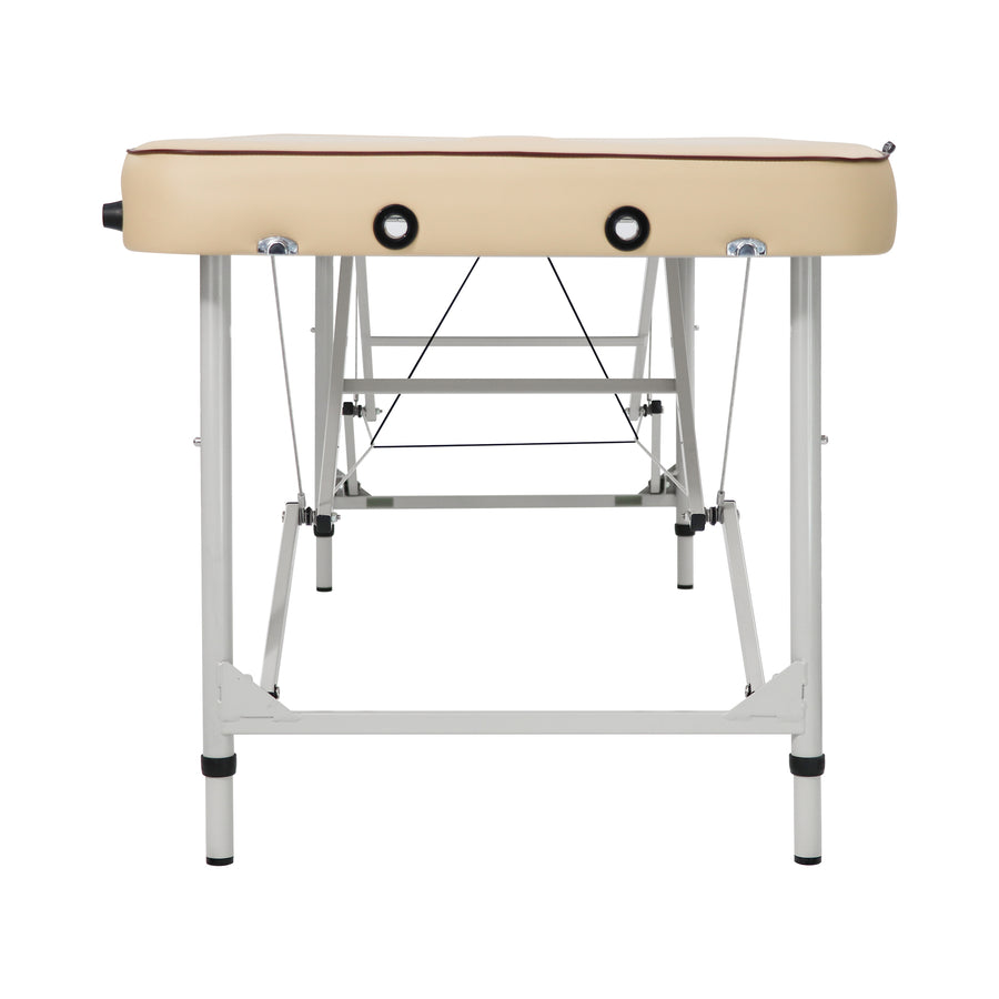 Master Massage 28” Breeze Light Weight Aluminum Portable Massage Table Package, Cream Color