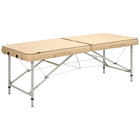 Master Massage 28” Breeze Light Weight Aluminum Portable Massage Table Package, Cream Color