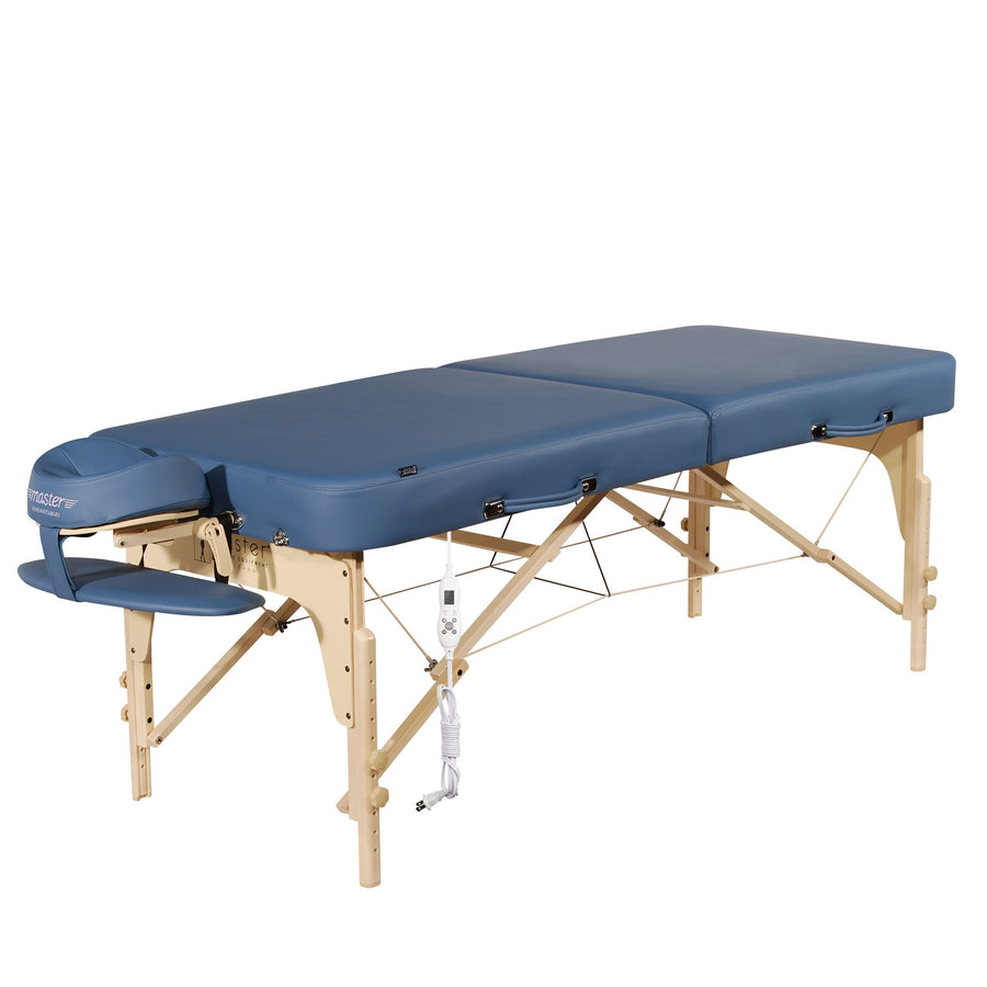 Master Massage 30" Phoenix™ Portable Massage Table Package with Therma-Top® - Adjustable Heating System! (Royal Blue Color)