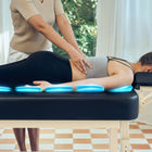 Master Massage 30” AirMaster Full Body Stretching Airwave Stationary Massage Table with Airbags. 3D Lumbar Traction - Neck, Back, Waist, Hip Relaxation & Pain Relief for Professional & Home Use Chiropractic Table (Natual color frame)