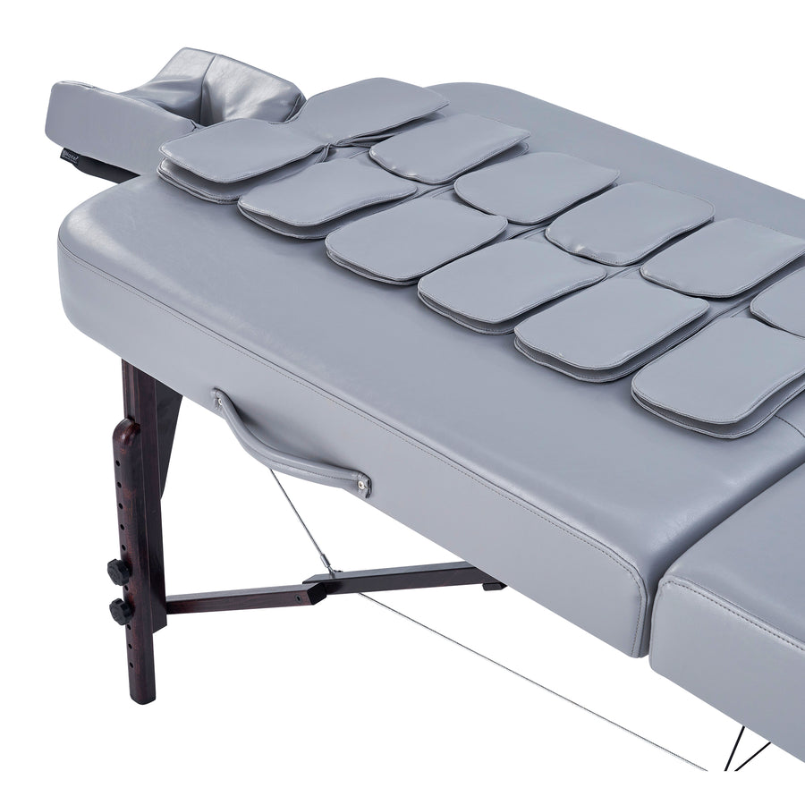 Master Massage 30” Bristol Airwave Full Body Stretching Portable Massage Table with Reiki Panel and Airbags . 3D Lumbar Traction - Neck, Back, Waist, Hip Relaxation & Pain Relief for Professional& Home Use Chiropractic Table (Dove Grey)