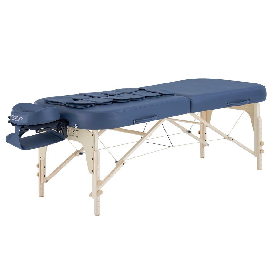 Master Massage 30” Concord Airwave Full Body Stretching Portable Massage Table with Reiki Panel and Airbags. 3D Lumbar Traction - Neck, Back, Waist, Hip Relaxation & Pain Relief for Professional& Home Use Chiropractic Table (Royal Blue)