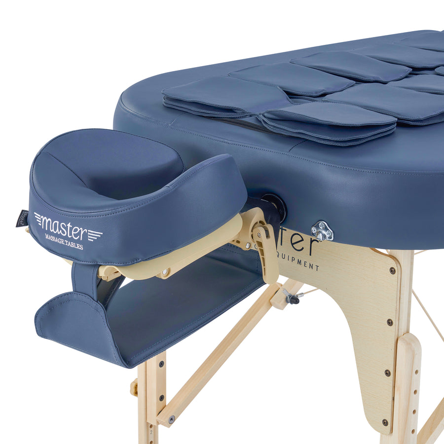 Master Massage 30” Concord Airwave Full Body Stretching Portable Massage Table with Reiki Panel and Airbags. 3D Lumbar Traction - Neck, Back, Waist, Hip Relaxation & Pain Relief for Professional& Home Use Chiropractic Table (Royal Blue)