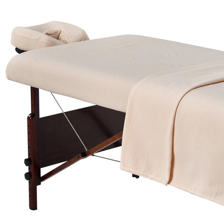 Master Massage Deluxe Massage Table Flannel 3 Piece Sheet Set - 100% Cotton