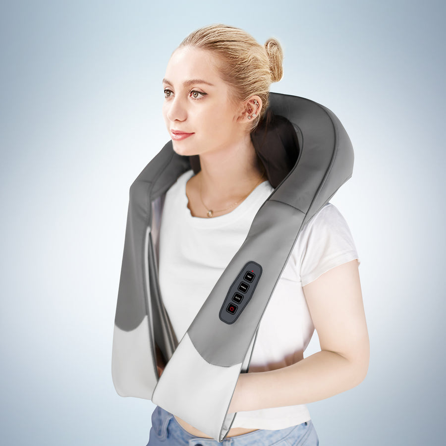 Back Neck and Shoulder Massager Shiatsu with Heat Deep Tissue 3D Kneading